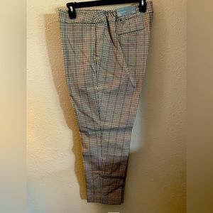 Talbots plaid Hampshire pants size 20w, NWT gray/blue/ivory
